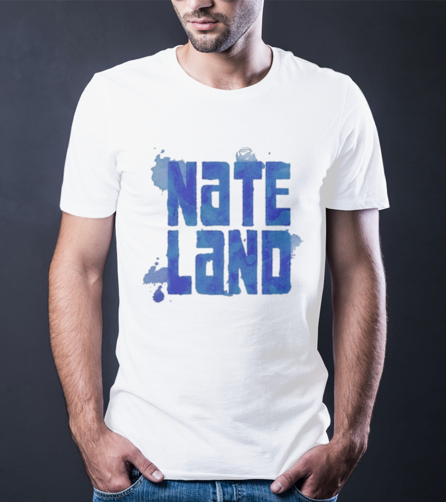 Nate Land Watercolor Reflection Text T-Shirt