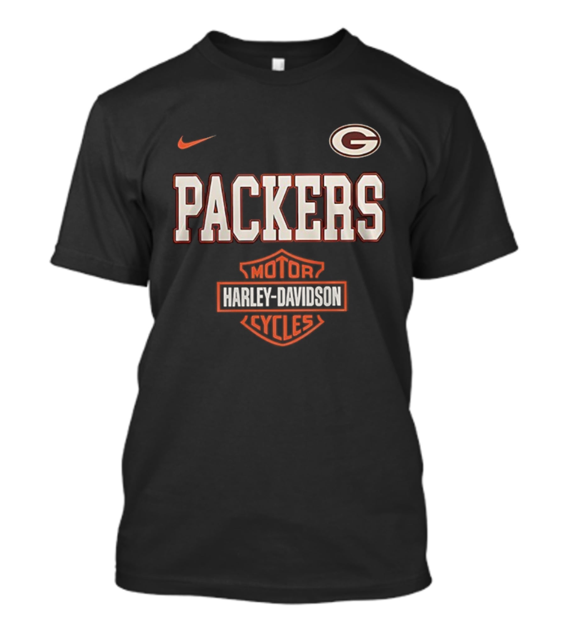 Packers Nike Harley Davidson Motorcycles G Emblem T-Shirt