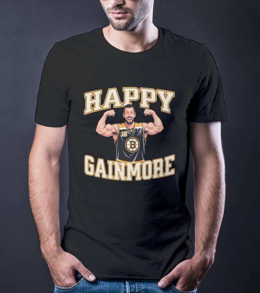 Boston Bruins Happy Gainmore Muscle 18 T-Shirt