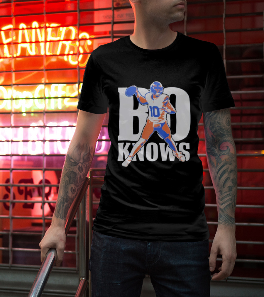 Bo Knows Football Inspired By Bo Nix Denver Broncos T-Shirt