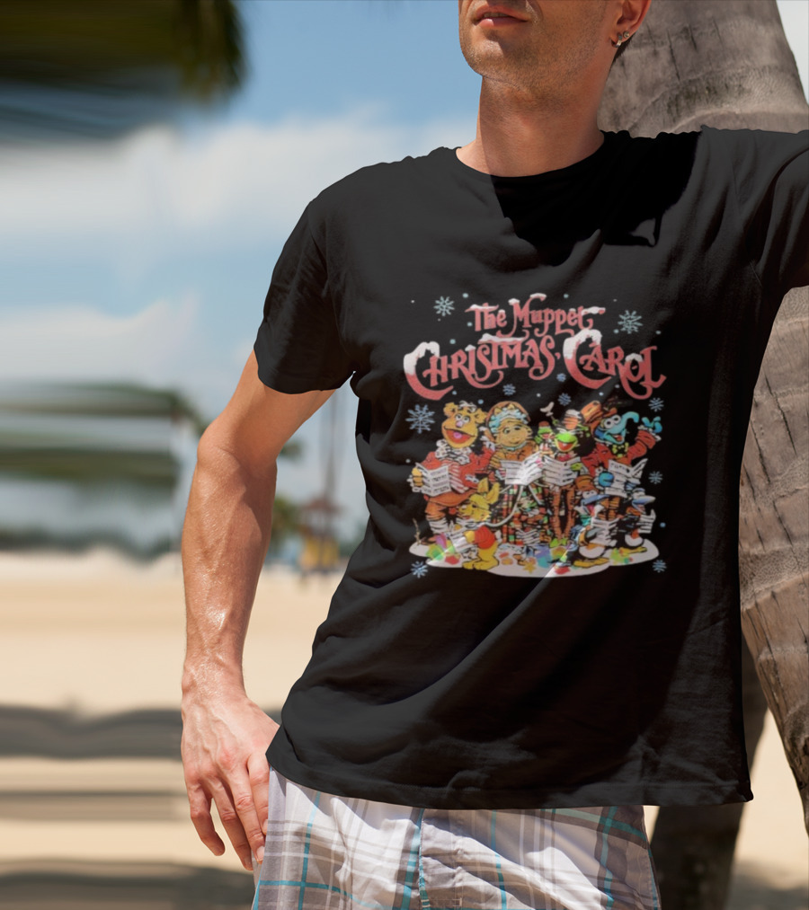 The Muppet Christmas Carol Vintage Characters Holiday Scene T-Shirt