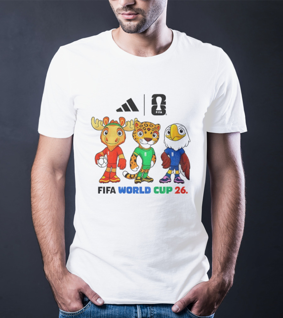 FIFA World Cup 2026 Mascot Cartoon Characters 2025 T-Shirt