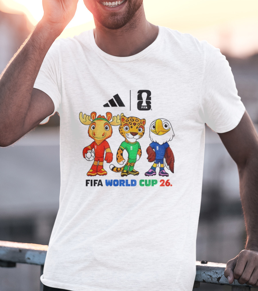 FIFA World Cup 2026 Mascot Cartoon Characters 2025 T-Shirt