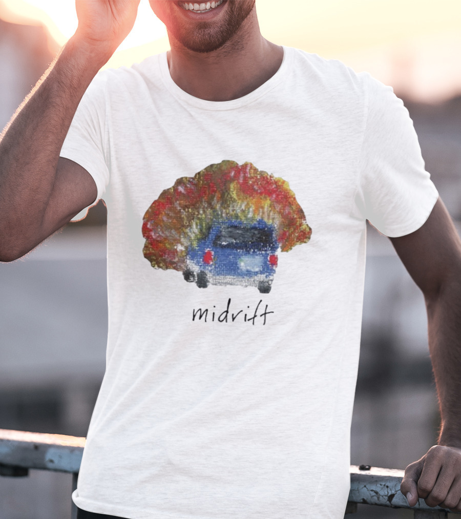 Midrift Summer 2025 Tour Fiery Blue Car Adventure T-Shirt