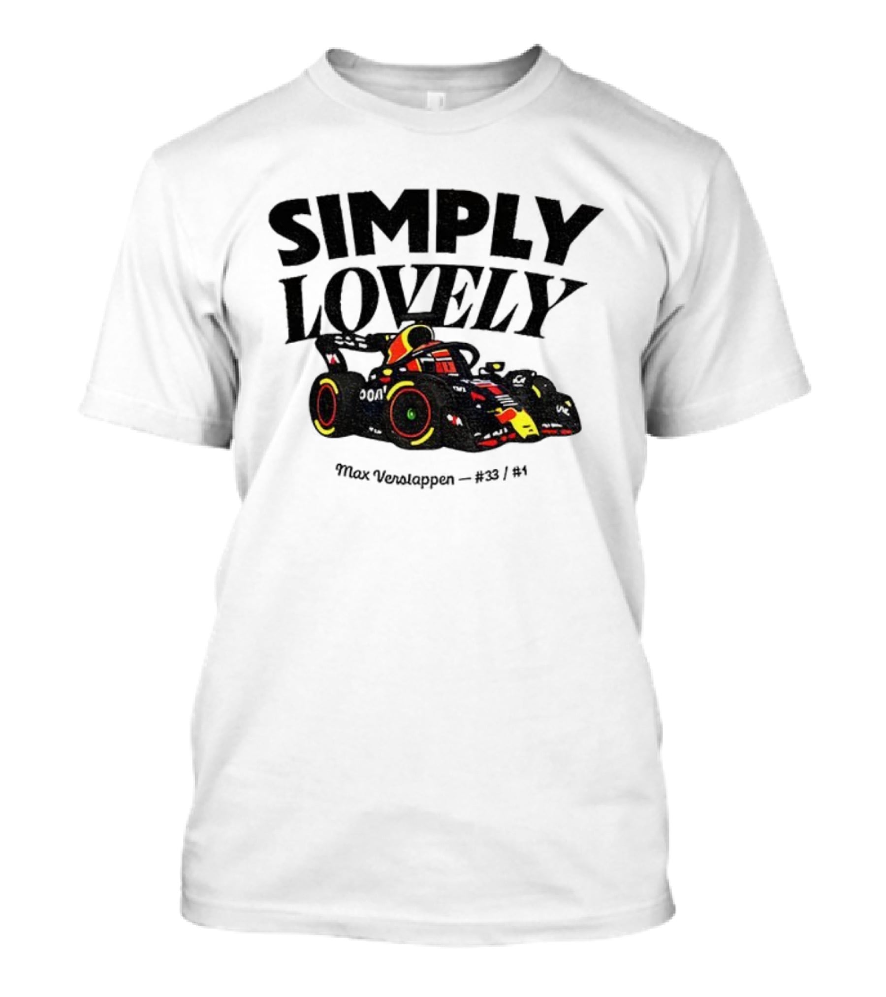 Simply Lovely Max Verstappen Racing Car Art 33 1 F1 T-Shirt