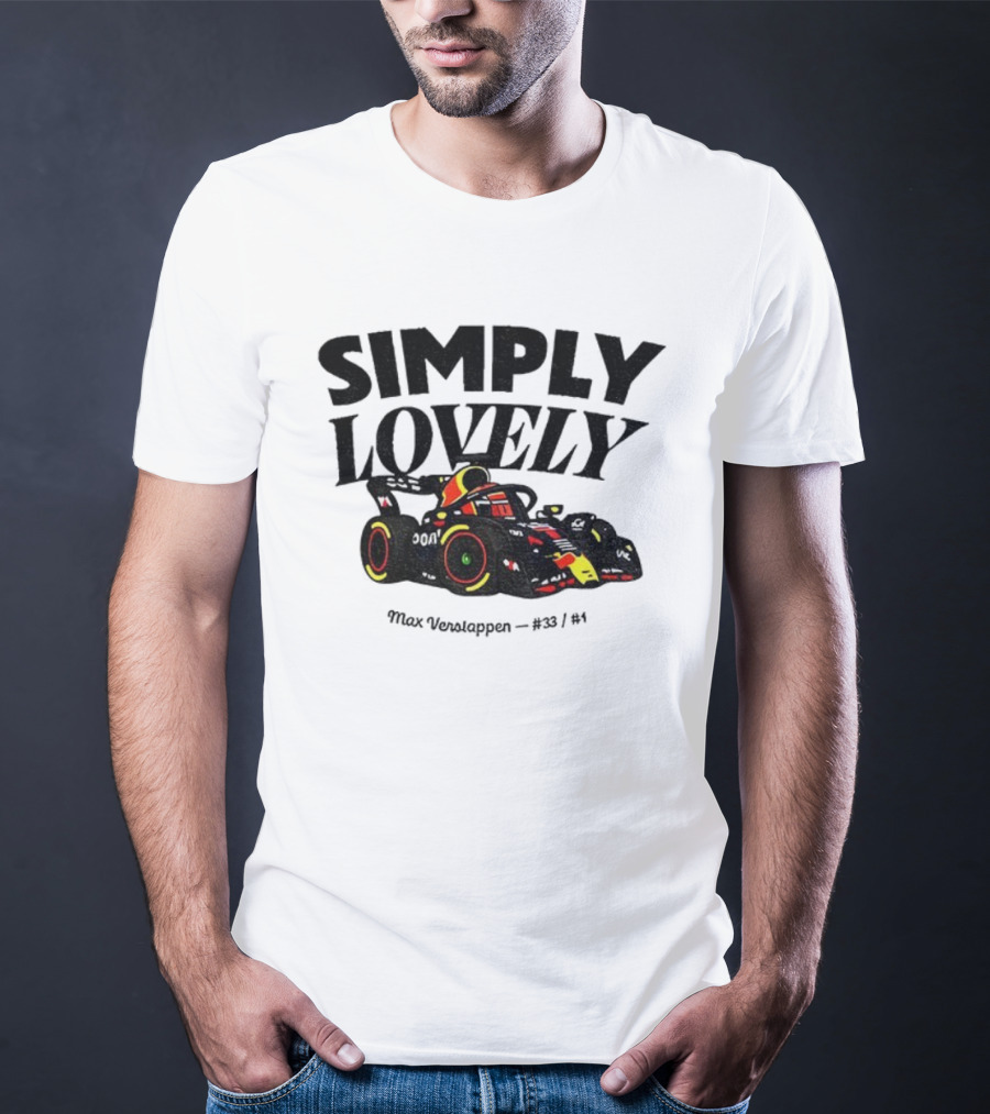 Simply Lovely Max Verstappen Racing Car Art 33 1 F1 T-Shirt