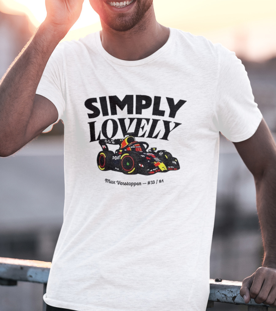 Simply Lovely Max Verstappen Racing Car Art 33 1 F1 T-Shirt