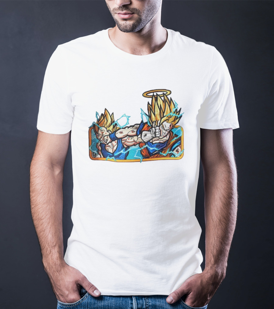 Super Saiyan Son Goku Dragonball Anime Saiyan Pride Lightning Aura Battle T-Shirt