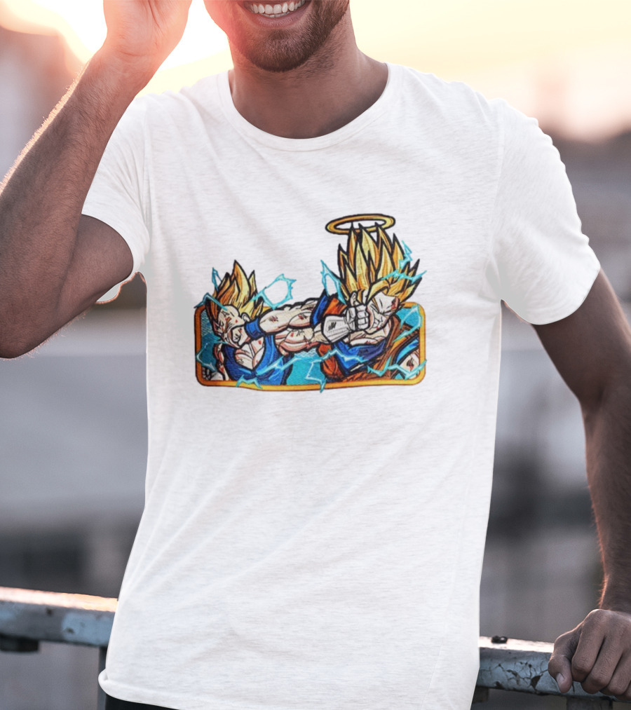 Super Saiyan Son Goku Dragonball Anime Saiyan Pride Lightning Aura Battle T-Shirt
