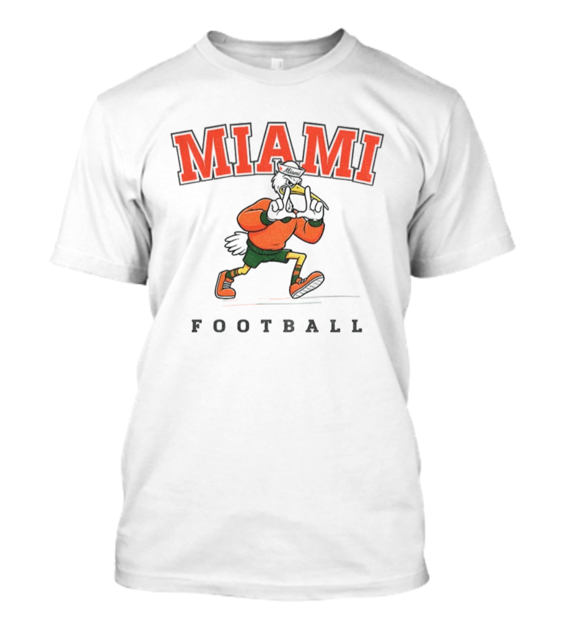 Vintage Miami Hurricanes Football Mascot Retro Style T-Shirt