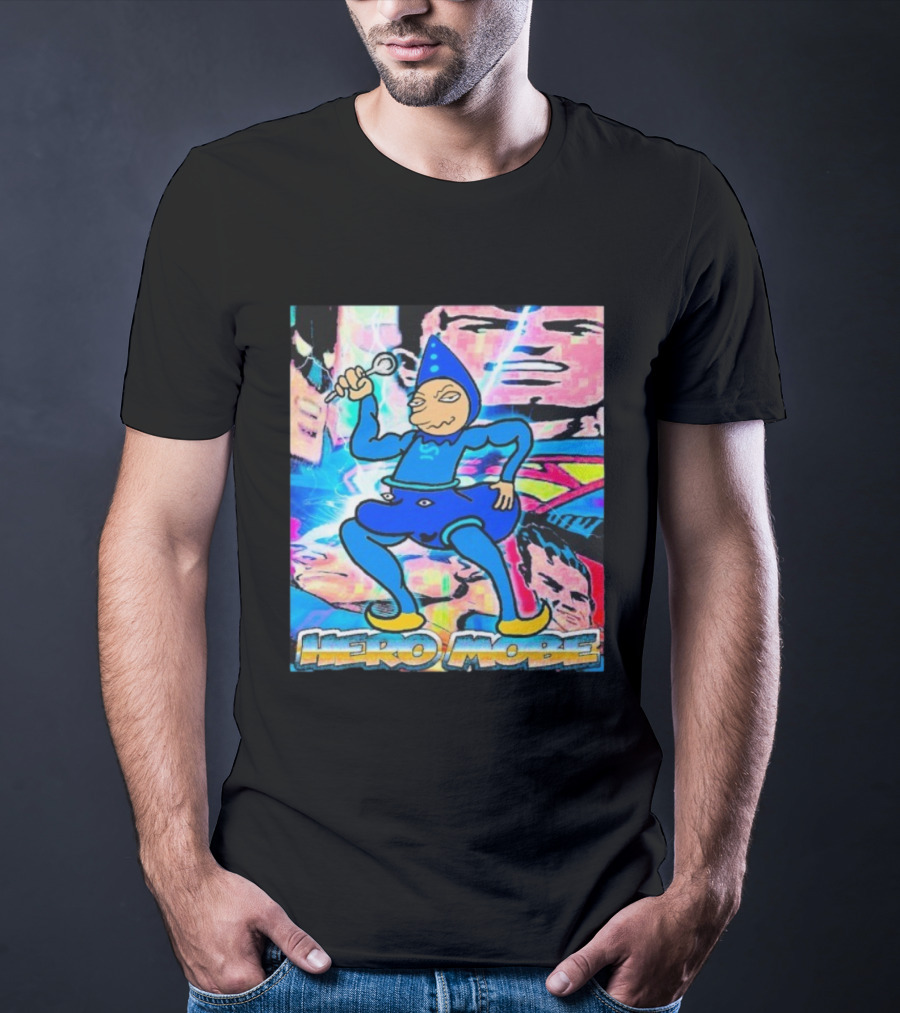 Homestuck SBaHJ Hero Mobe Comic Style Character In Blue Costume T-Shirt
