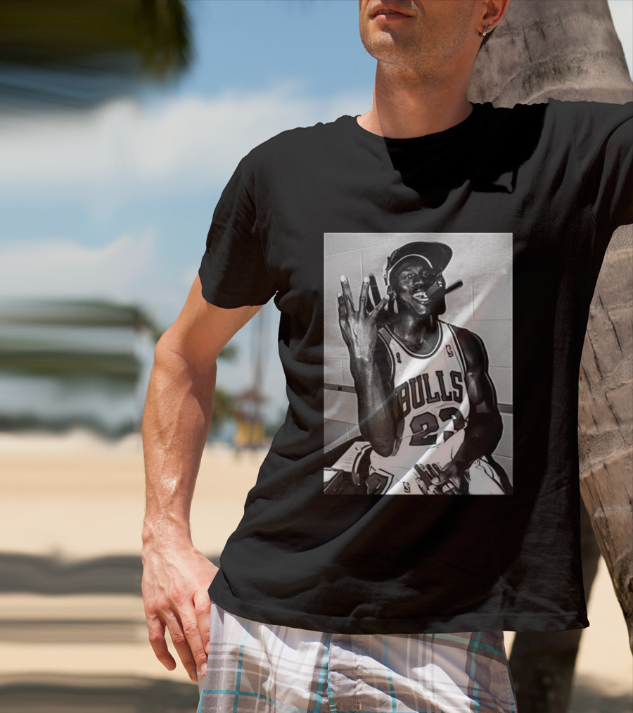 Chicago Bulls Michael 23 Cigar Celebration 4x Champions T-Shirt