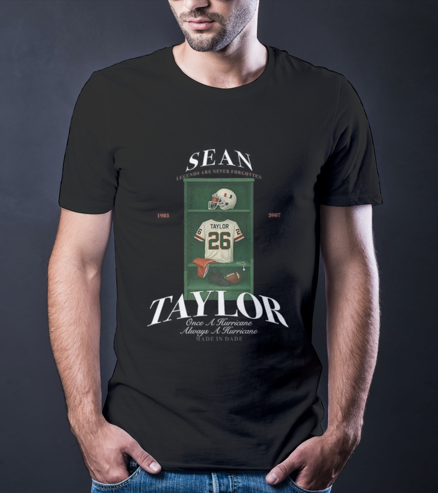 Sean Taylor Miami Hurricanes Football 26 Once A Hurricane Always A Hurricane Locker T-Shirt