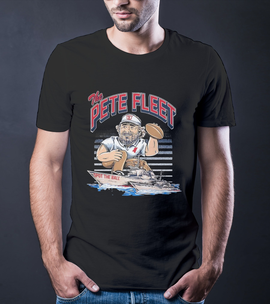 The Pete Fleet Spot The Ball Football Mascot Ship Icon T-Shirt
