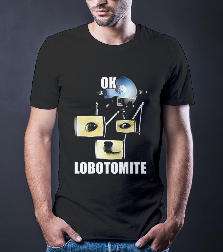 OK Lobotomite Helmet Style Doge Meme Fallout Theme T-Shirt