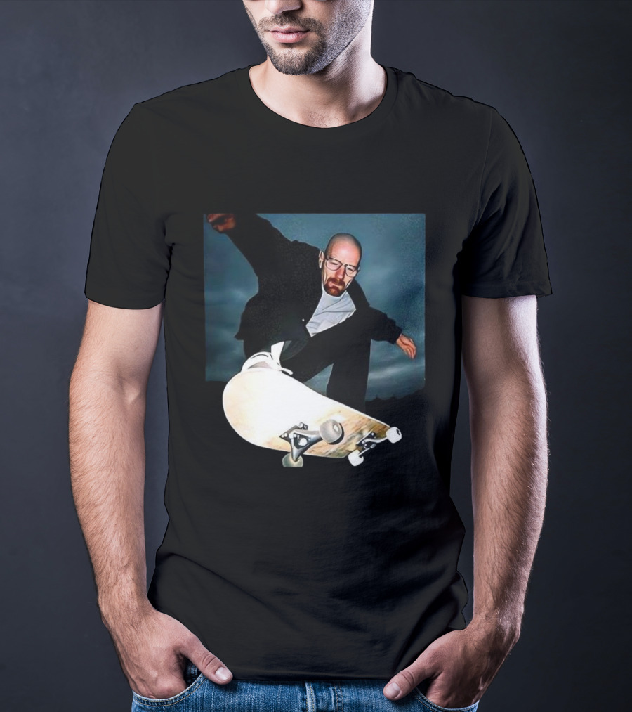 Walter White Skateboarding 90s Movie Meme Retro Nostalgia T-Shirt