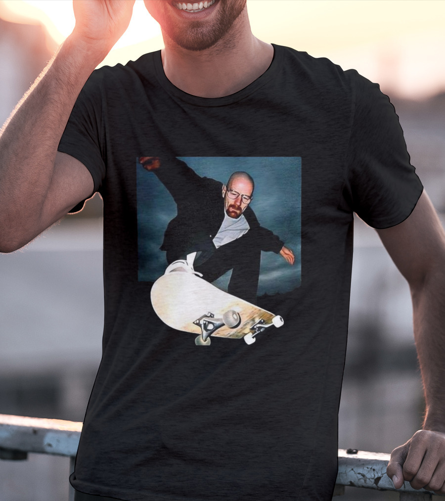 Walter White Skateboarding 90s Movie Meme Retro Nostalgia T-Shirt