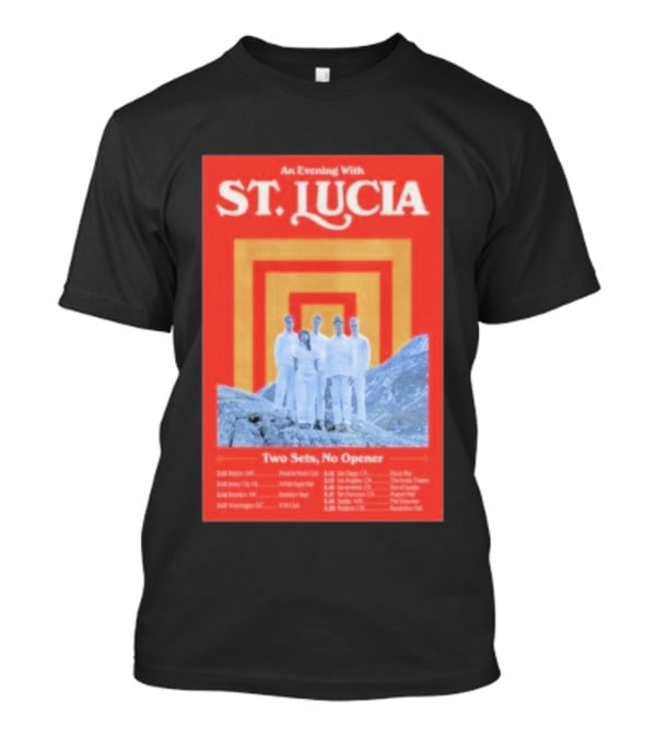 An Evening With St. Lucia Two Sets No Opener Tour 2026 Dates Boston Jersey City Brooklyn Washington T-Shirt