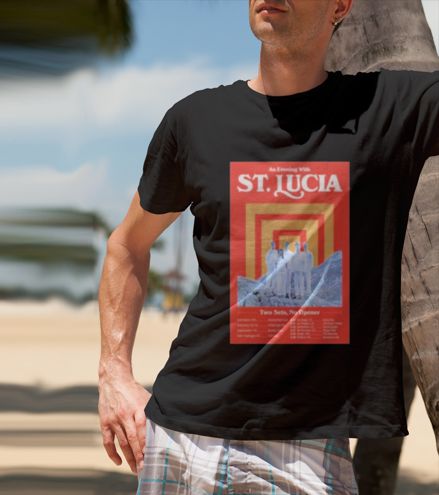 An Evening With St. Lucia Two Sets No Opener Tour 2026 Dates Boston Jersey City Brooklyn Washington T-Shirt