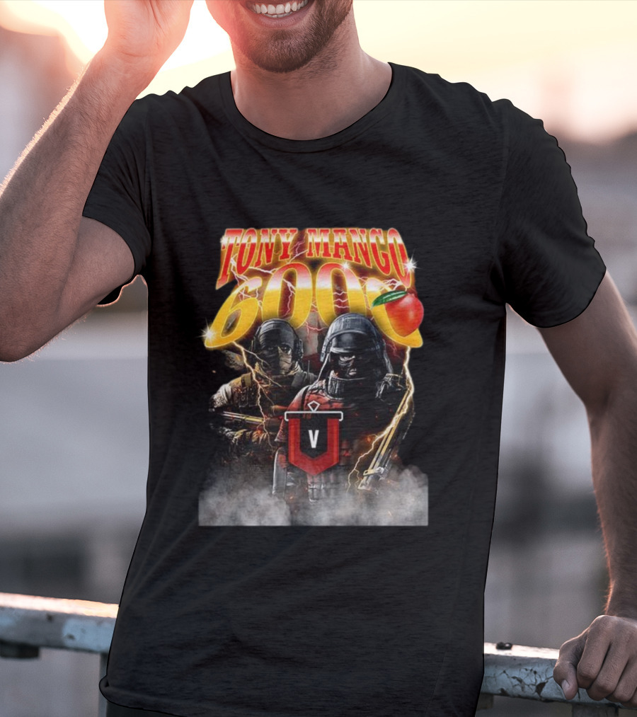 Tony Mango 6000 Lightning Soldiers V Badge Image T-Shirt