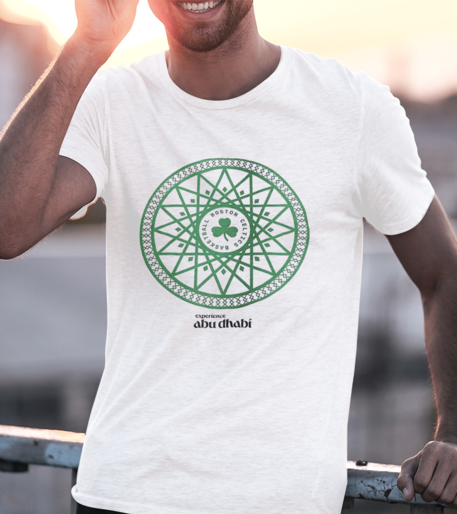 Boston Celtics Shamrock Abu Dhabi Circular Emblem T-Shirt