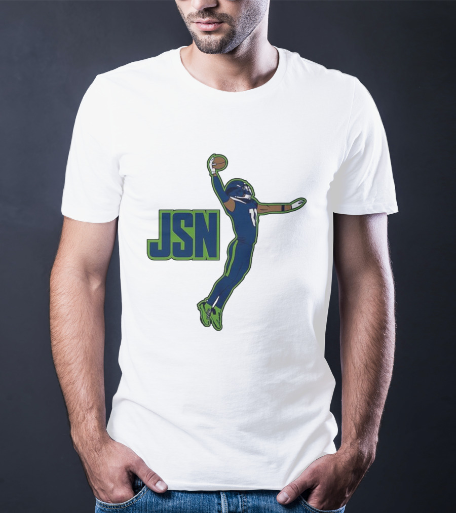 JSN Dunk Jaxon Smith-Njigba Seattle Football Jump Catch T-Shirt