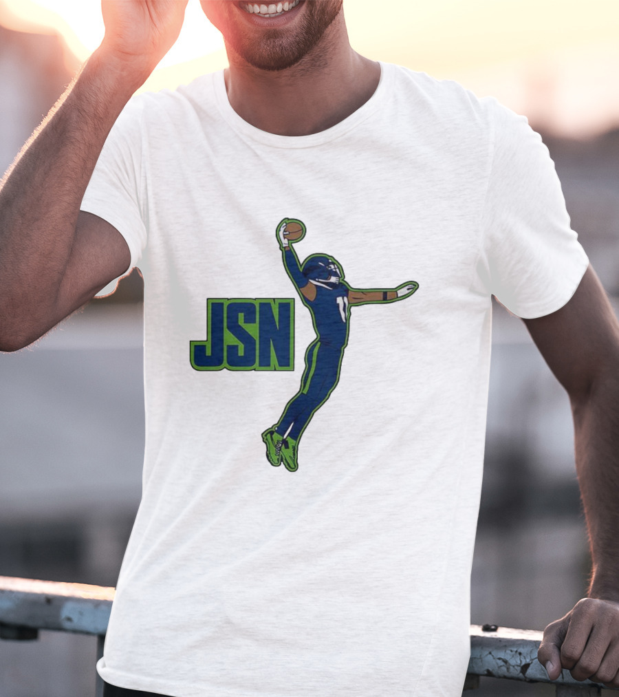 JSN Dunk Jaxon Smith-Njigba Seattle Football Jump Catch T-Shirt
