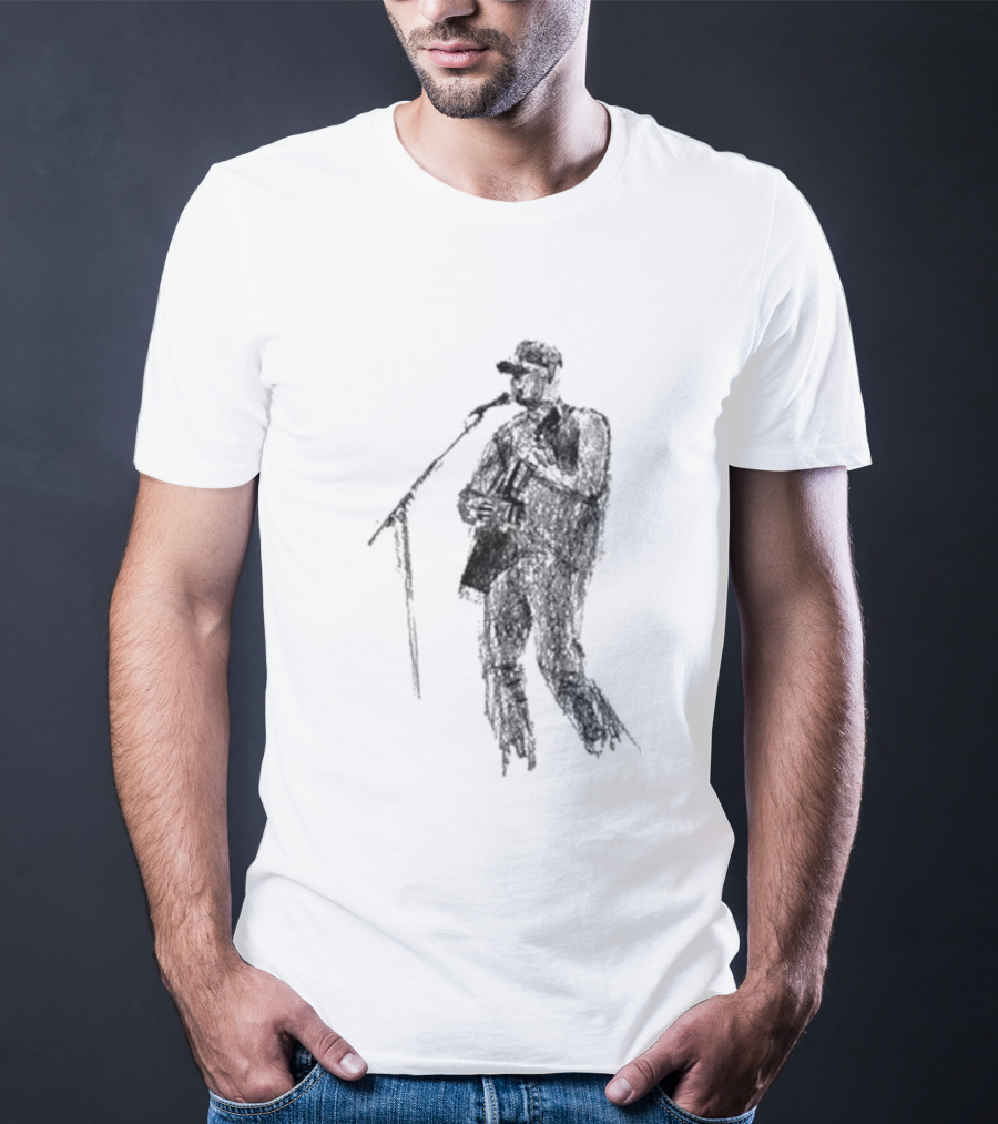 Zach Bryan Microphone Silhouette T-Shirt