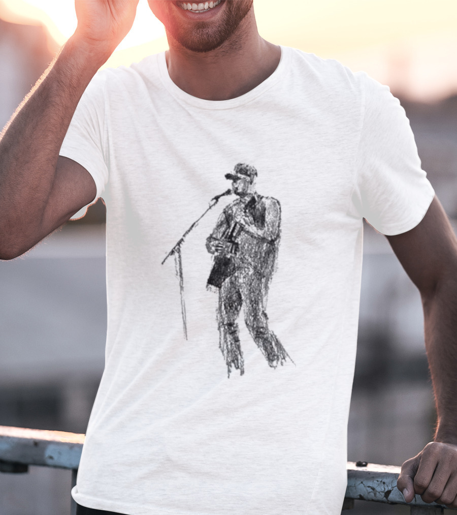 Zach Bryan Microphone Silhouette T-Shirt