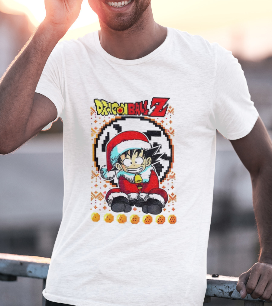 Dragon Ball Z Christmas Goku Santa Outfit With Dragon Balls T-Shirt
