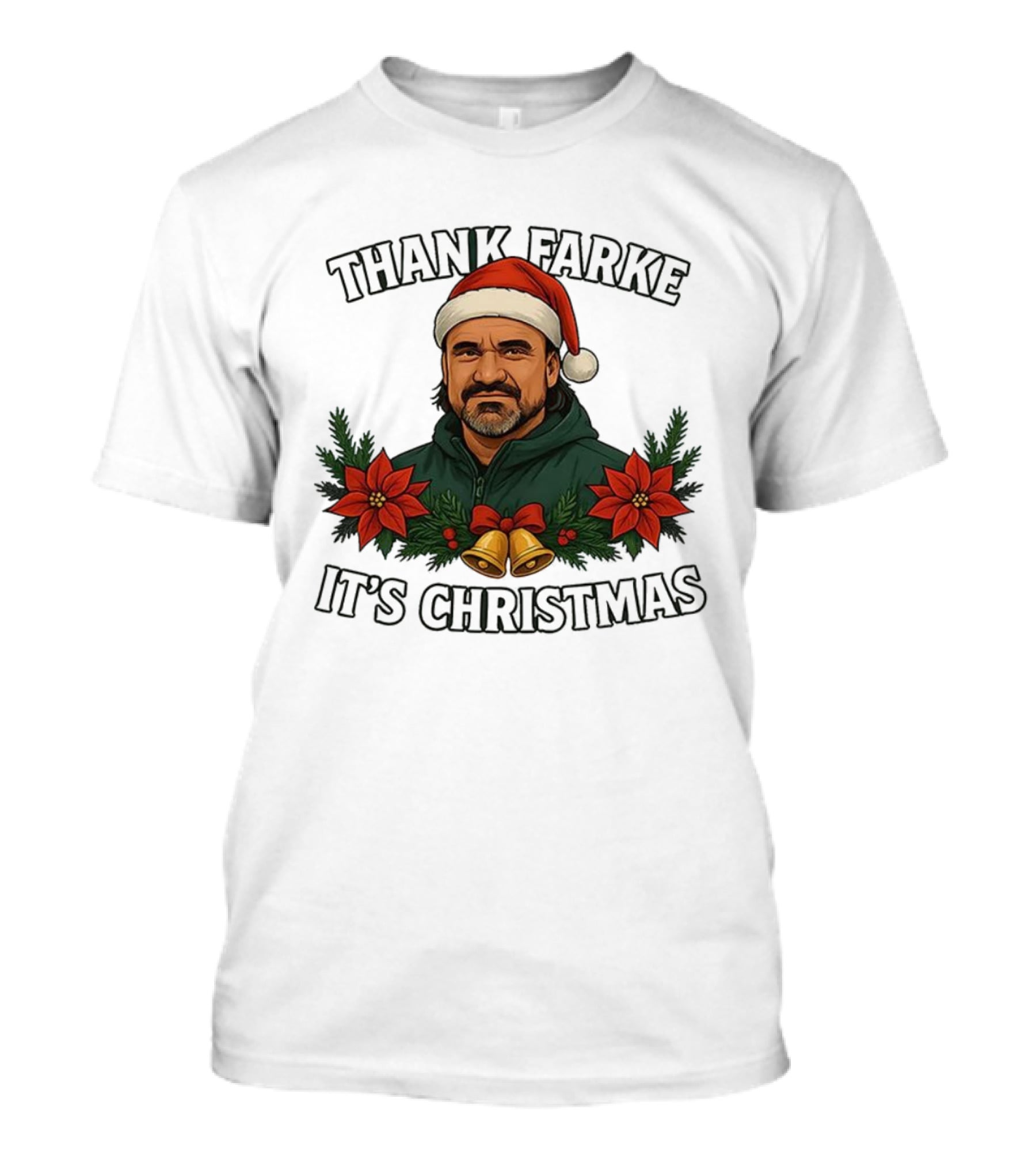 Thank Farke It's Christmas Daniel Farke Leeds United Ugly Sweater T-Shirt