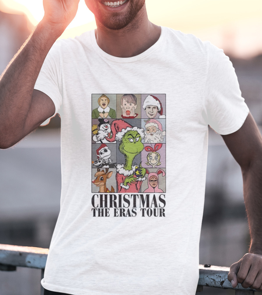Grinch Santa Hat Buddy The Elf Home Alone Jack Skellington Christmas The Eras Tour 2025 T-Shirt