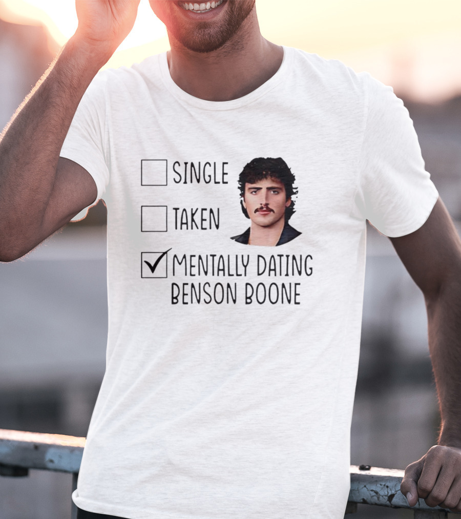 Single Taken Mentally Dating Benson Boone Check Mark T-Shirt