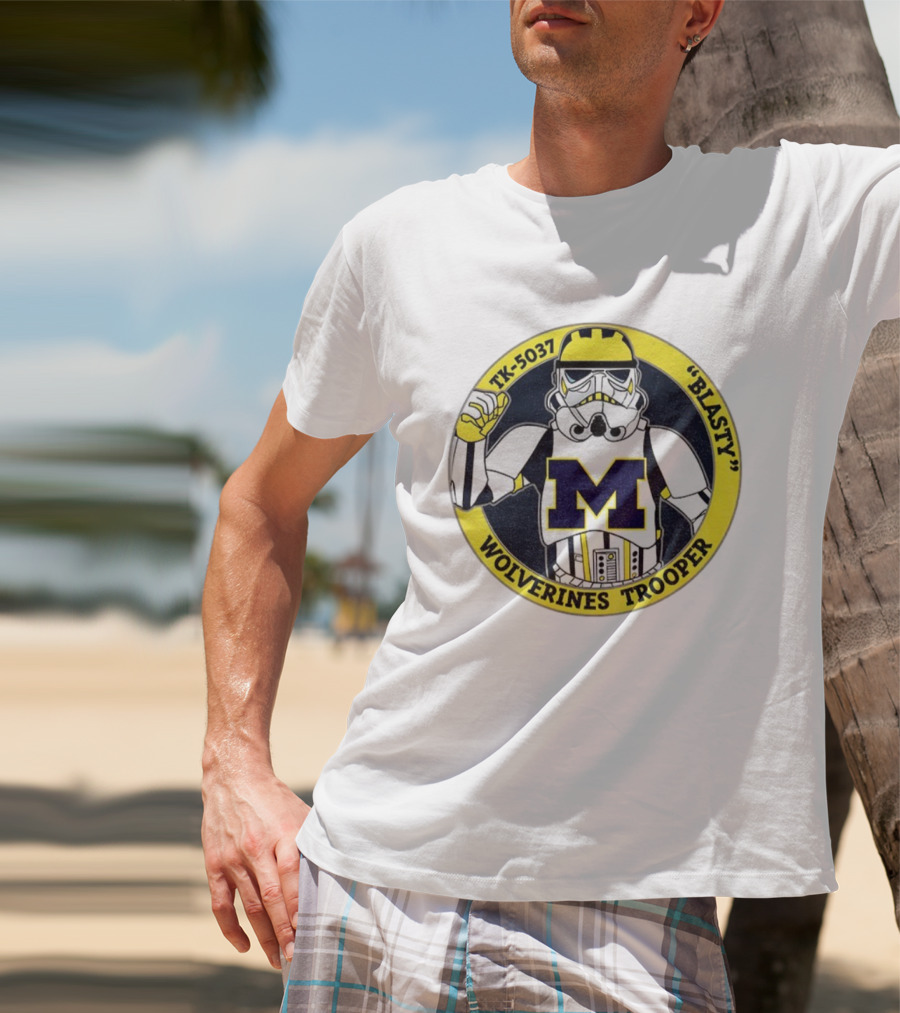 TK-5037 Blasty Wolverines Trooper Michigan M Varsity Fandom T-Shirt