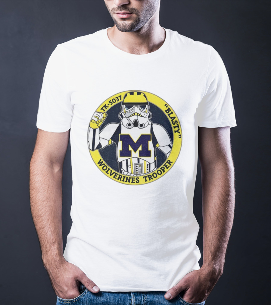 TK-5037 Blasty Wolverines Trooper Michigan M Varsity Fandom T-Shirt