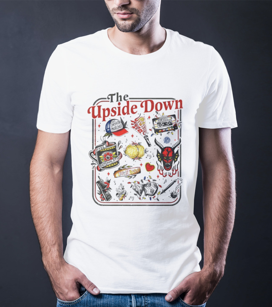 The Upside Down Stranger Things 2025 Icons And Symbols T-Shirt