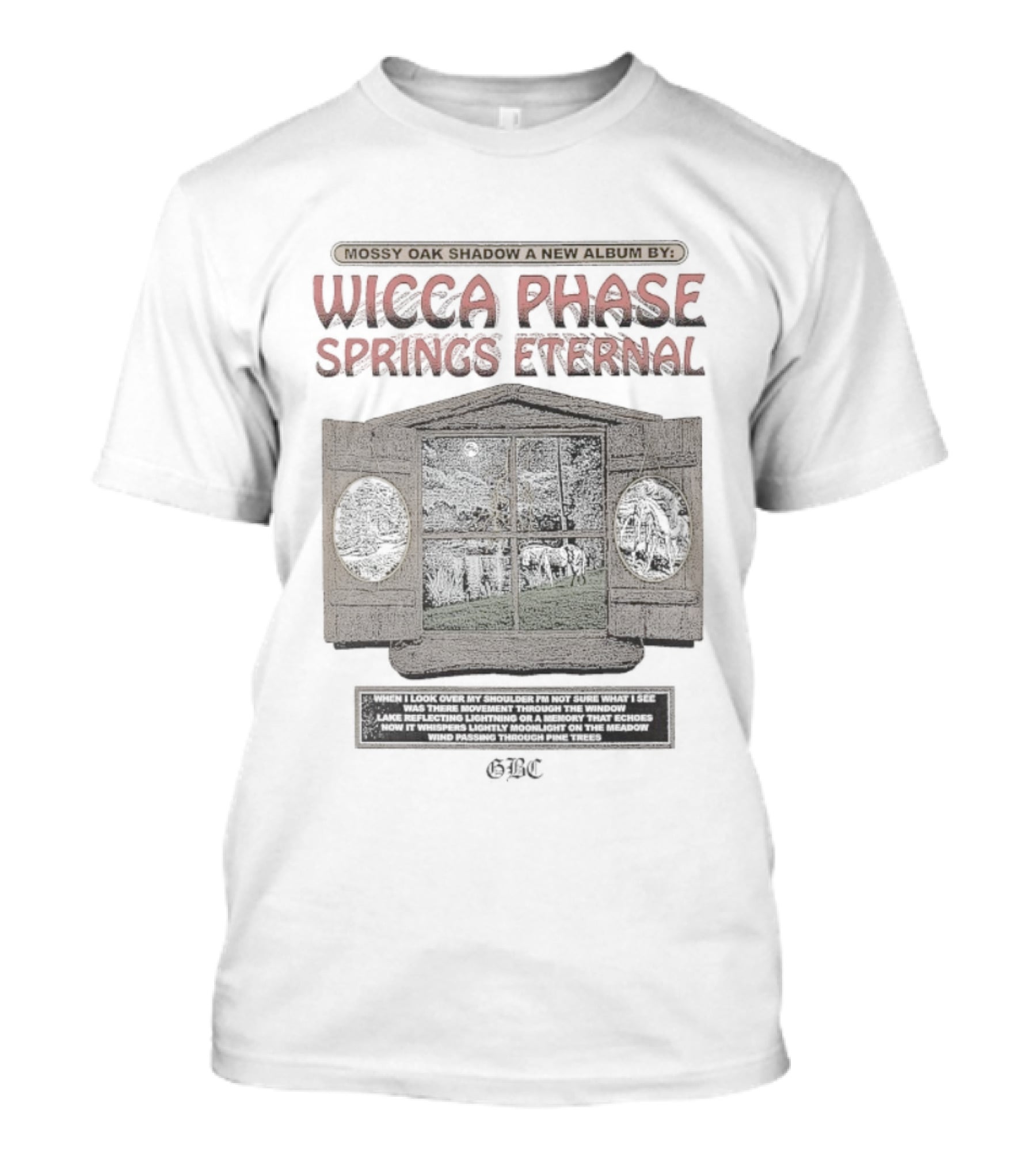 Wicca Phase Springs Eternal Mossy Oak Shadow Mystic Window New Album T-Shirt