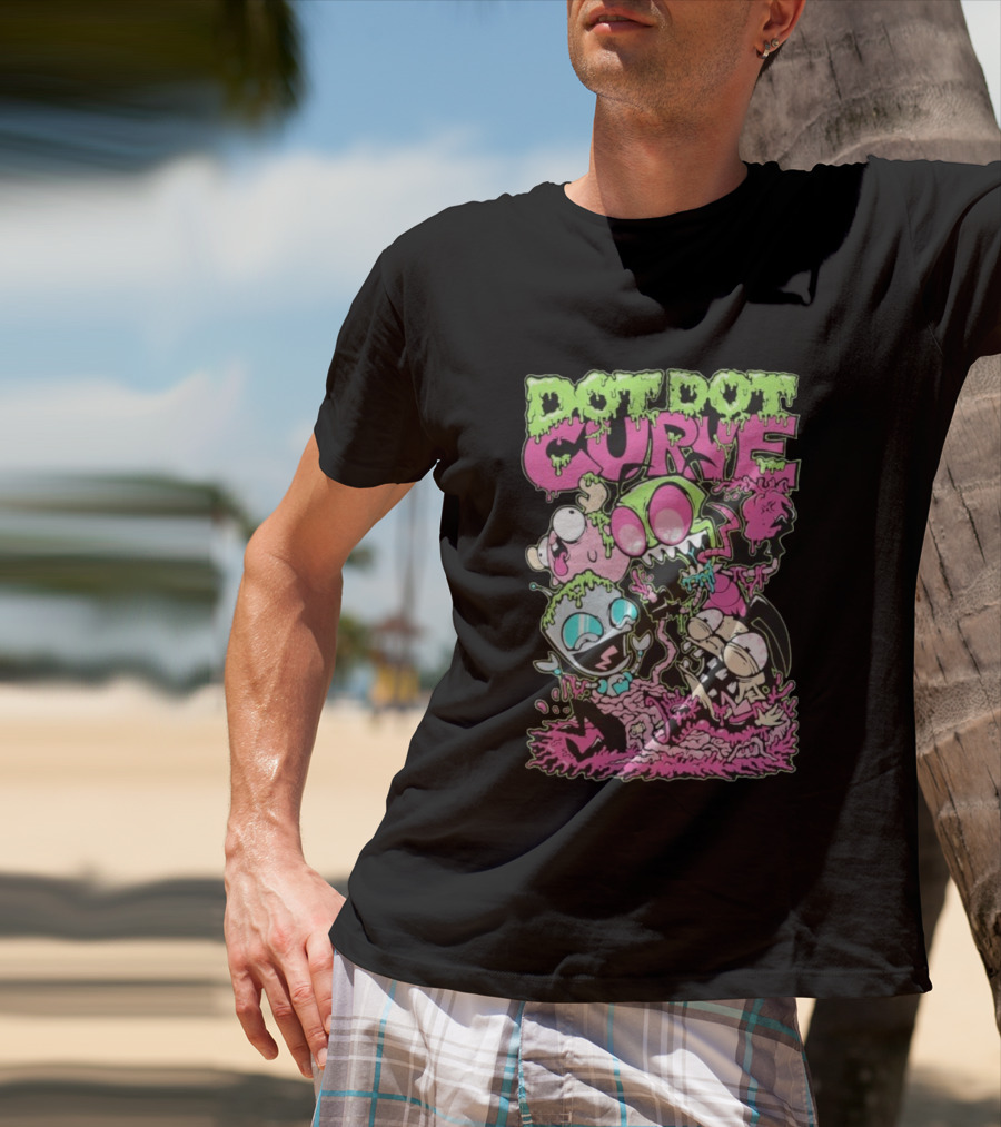 Dot Dot Curve Zim Did It Invader Zim Characters Slime Punk Aesthetic T-Shirt