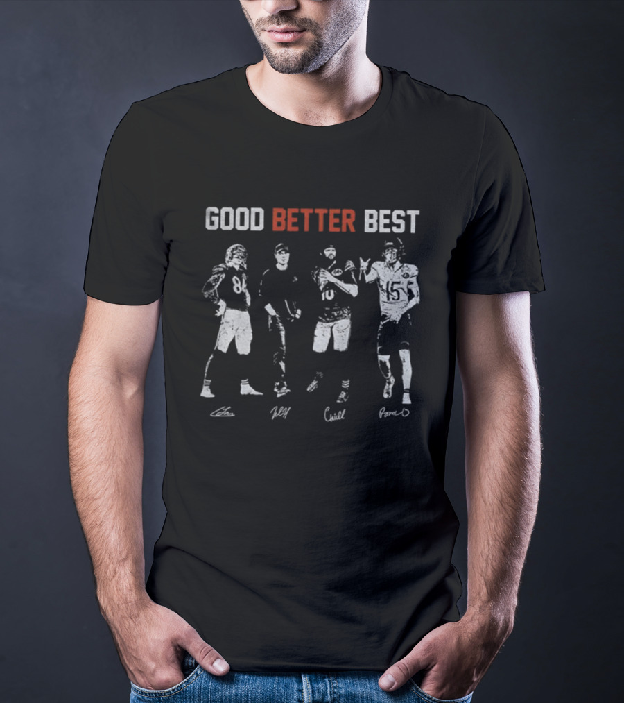 Good Better Best Chicago Bears Football Players Signatures Vintage T-Shirt