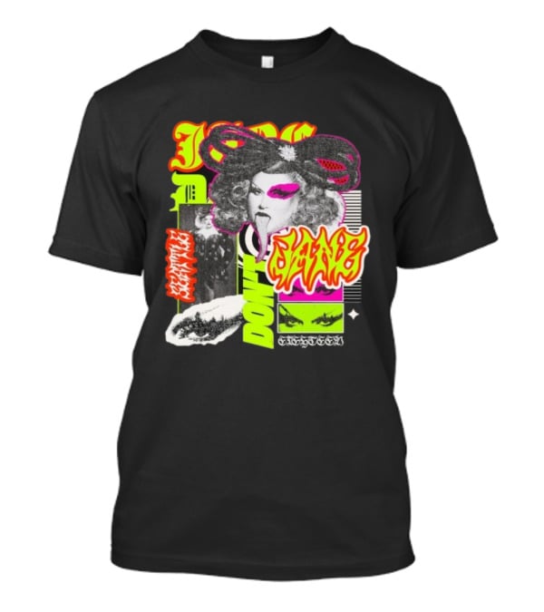 Jane Don't Glam Punk Retro Vibe Colorful Collage T-Shirt