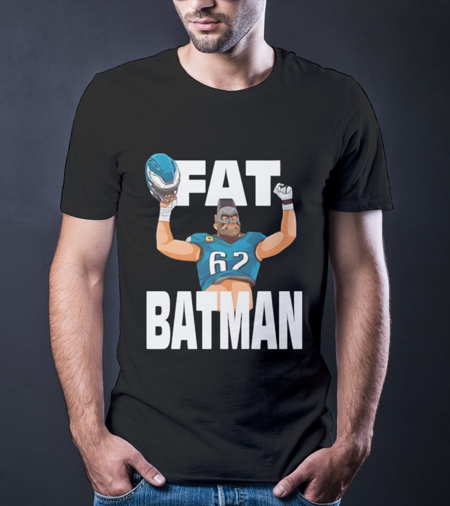 Philadelphia Eagles 62 Fat Batman Football Parody T-Shirt