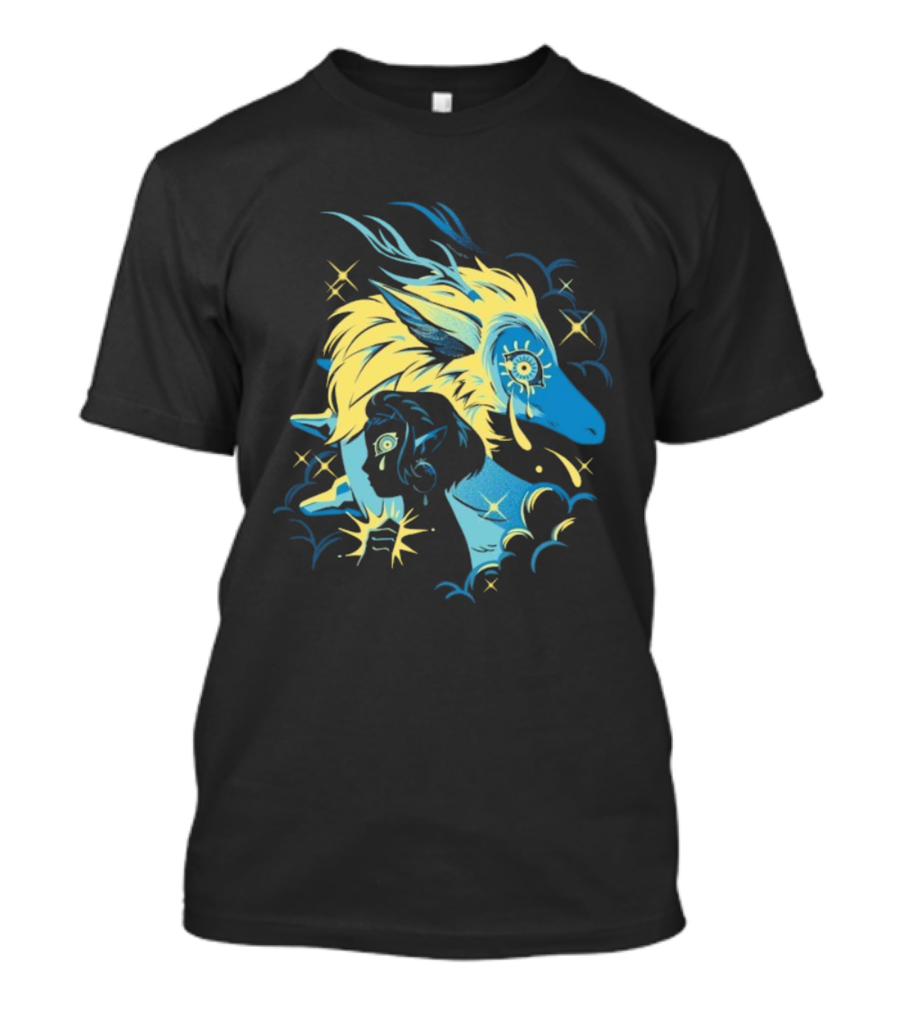 Nicole Knives Timeless Protection Wolf And Feather Eye Symbol T-Shirt