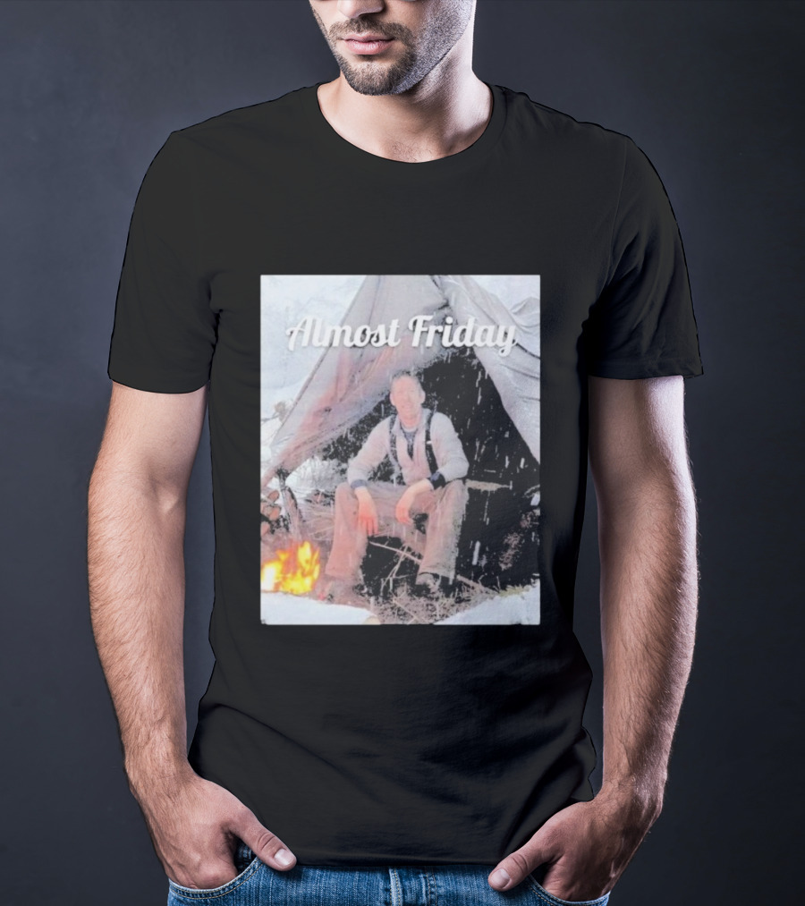 Almost Friday Luke Nichols Outdoor Camping Scene T-Shirt