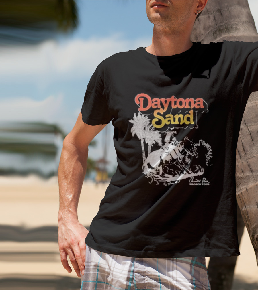 Daytona Sand Orville Peck Western Cowboy Rider With Palm Trees T-Shirt