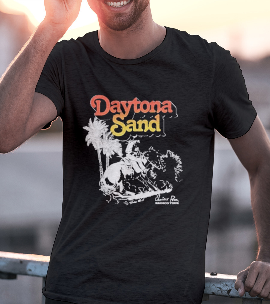 Daytona Sand Orville Peck Western Cowboy Rider With Palm Trees T-Shirt