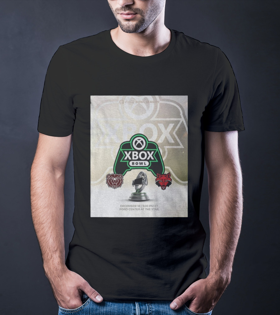 Xbox Bowl Missouri State Bears Vs Arkansas State Red Wolves Football 2025 December 18 Ford Center At The Star T-Shirt