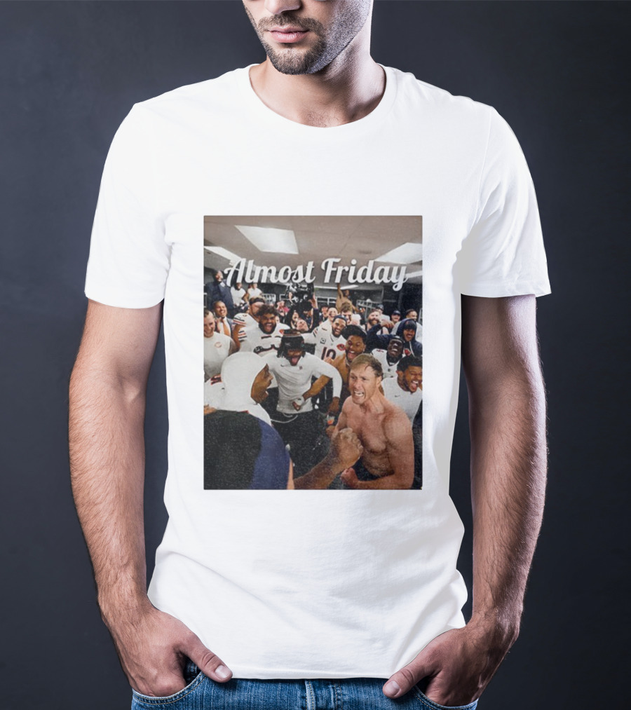 Almost Friday Chicago Bears Team Celebration NFL T-Shirt