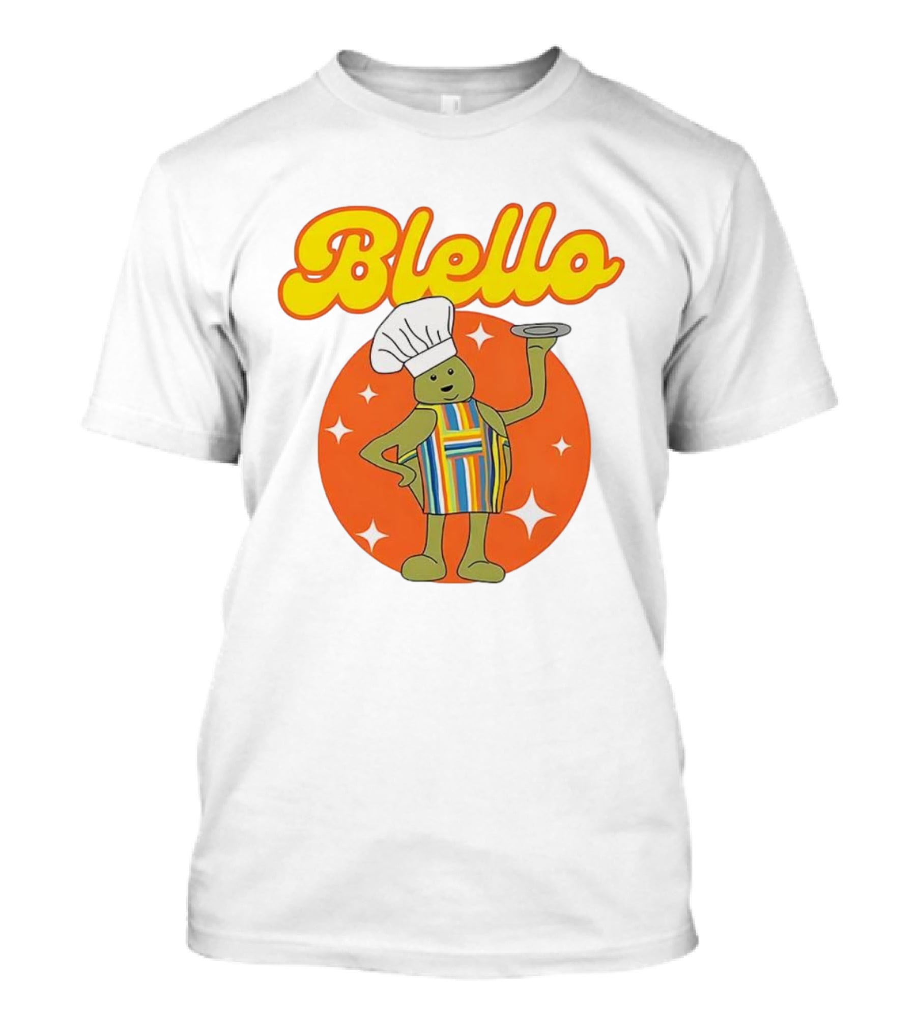 Biello Chef With Colorful Apron And Hat Retro Style T-Shirt
