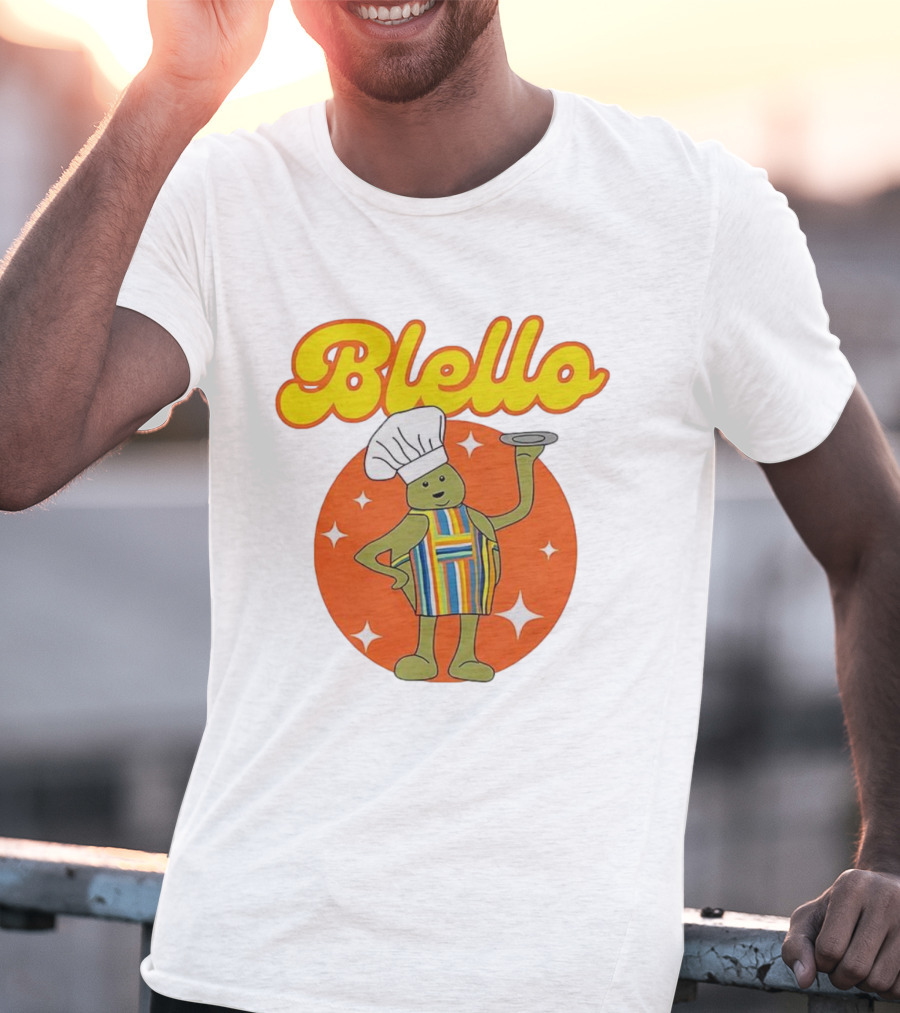 Biello Chef With Colorful Apron And Hat Retro Style T-Shirt