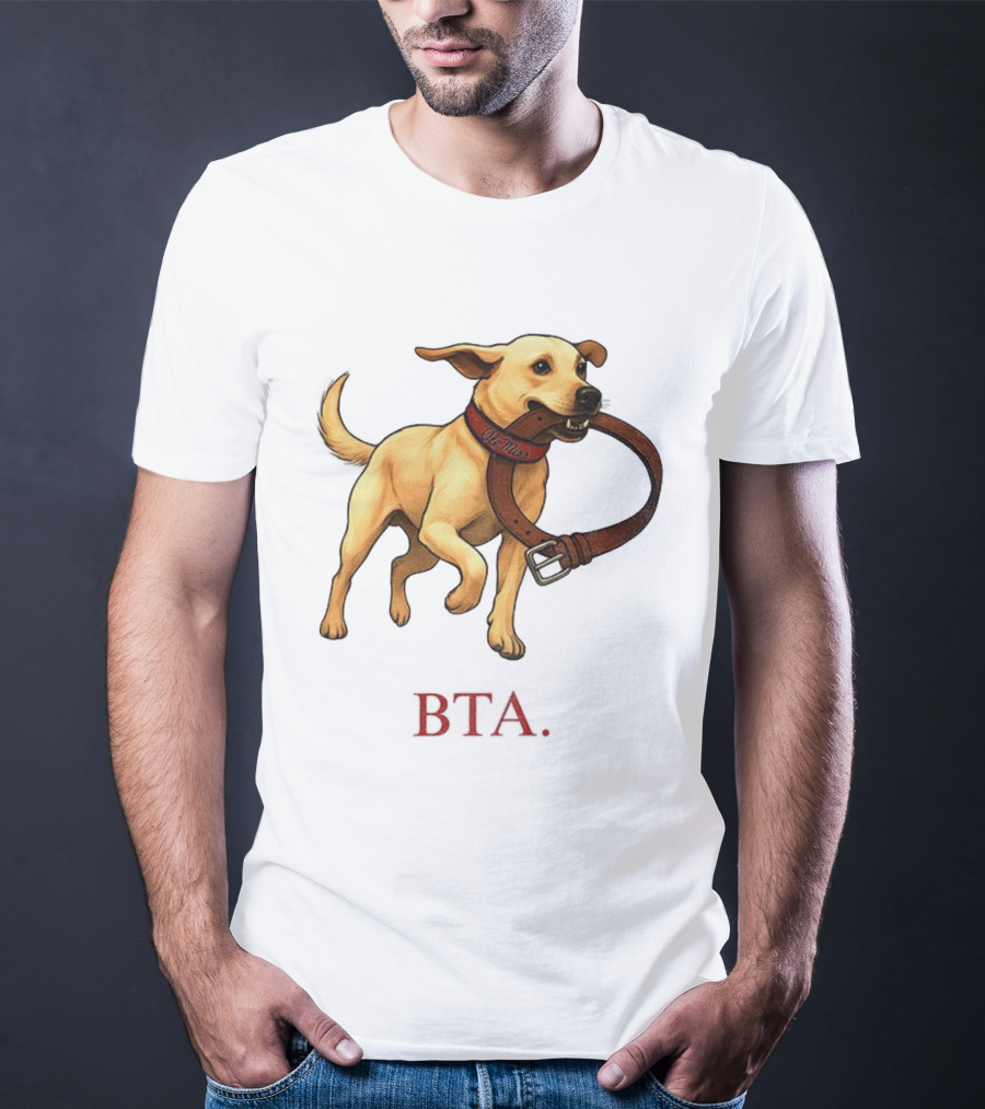 BTA Ole Miss Rebels Football Game Day Juice Kiffin Lane Kiffin Dog Running T-Shirt